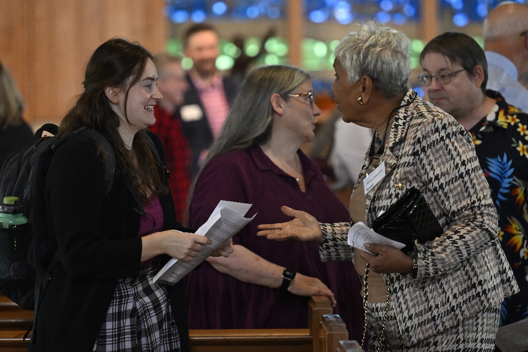 Students and Staff in the Chapel